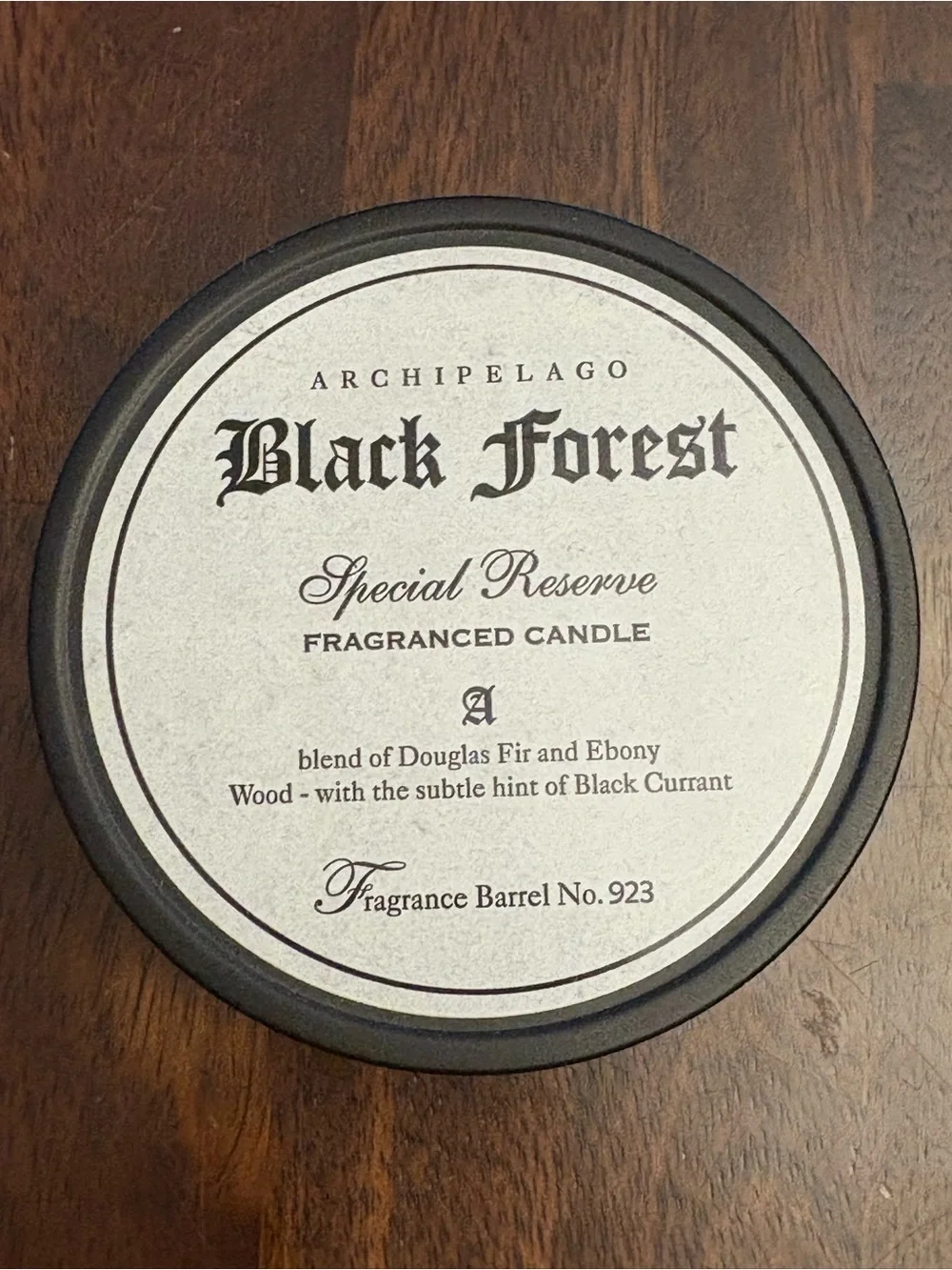 Archipelago Black Forest candle NEW in tin